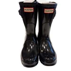 HUNTER Original Women’s Short Gloss Rain/Snow Boot Size US 6 EU 37 NIB